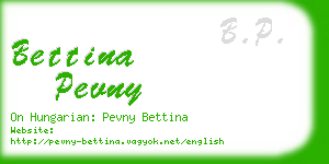 bettina pevny business card